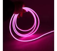 XUNATA 4m Rosa Striscia di Luce al Neon a LED con Interruttore, Alimentazione USB 5V, Luci per tubi in PVC Colorato, IP65 Impermeabile, Flessibile, Taglia a Misura