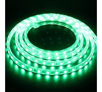 XUNATA 5m Strisce LED 220V con Interruttore e Alimentatore, 5050 60LED/m, IP65 Impermeabile, Flessibile Striscia a LED per Scaletta Tetto Cavi da Cucina Decorazione- Verde