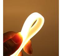 XUNATA 8 m LED al neon flessibile con cavo di alimentazione, 220 V striscia LED COB, alta luminosità 288 LED/m, IP65 impermeabile, ogni taglio di 50 cm, luce a corda- bianco caldo