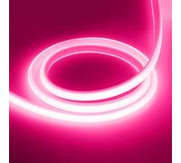 XUNATA LED Neon Flessibile 220 V, Alta Luminosità 288 LED/m Striscia LED COB con Interruttore, Ogni Taglio da 50 cm, IP65 Impermeabile, Luce a corda (3 Metri, Rosa)