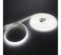 XUNATA LED Neon Flessibile 220 V, Alta Luminosità 288 LED/m Striscia LED COB con Interruttore, Ogni Taglio da 50 cm, IP65 Impermeabile, Luce a corda (2m, Bianco freddo)