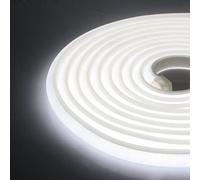 XUNATA Luce al Neon Flessibile Striscia LED COB con Alimentatore 220V, Alta luminosità 288 LED/m, IP65 impermeabile, Nastri LED per Decorazione (16m, Bianco Freddo)