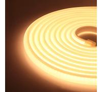XUNATA Luce al Neon Flessibile Striscia LED COB con Alimentatore 220V, Alta luminosità 288 LED/m, IP65 impermeabile, Nastri LED per Decorazione (16m, Bianco Caldo)