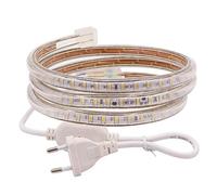 XUNATA Striscia LED, 8m, Luce Bianco Caldo, 220V SMD 3014, 120 LEDs/m, IP67 Impermeabile, Flessibile Striscia a LED Moderno per Cucina Scala Soffitto Tetto