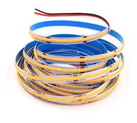 XUNATA Striscia LED COB da 1 m, luce bianca calda, 12 V, 320 LEDs/m, flessibile, ad alta densità, per soffitto, armadio, mensola, camera da letto, cucina, fai da te, decorazione per interni