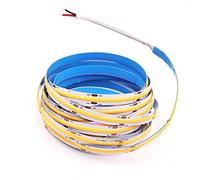 XUNATA Striscia LED COB da 1 m, luce bianca fredda, 12 V, 384 LEDs/m, flessibile, ad alta densità, per soffitto, armadio, mensola, camera da letto, cucina, fai da te, decorazione per interni