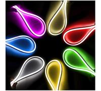 XUNATA Striscia LED neon su due lati, rossa, 220 V-240 V, 2835, 120 LED/m, diffusione, flessibile, per cucina, Stairway, casa, Natale, feste (rosso, 4 m)