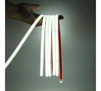 XUNATA Tira de LED COB 220V con Cinta Adhesiva, Alto Brillo 240 LED/m, IP65 Impermeable, Corte de 10cm, Luz de Cuerda Flexible con Alimentación (Blanco Frio, 6m)