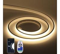 XUNATA WiFi Dimmerabile Strisce di Neon COB in Silicone Flex con Controller 1500W, LED Luce IP65, Compatibile con Alexa e Google (25m, Bianco Naturale)