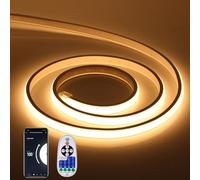 XUNATA WiFi Dimmerabile Strisce di Neon COB in Silicone Flex con Controller 1500W, LED Luce IP65, Compatibile con Alexa e Google (6m, Bianco Caldo)