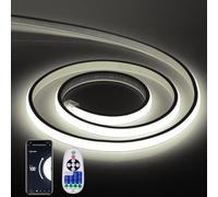 XUNATA WiFi Dimmerabile Strisce di Neon COB in Silicone Flex con Controller 1500W, LED Luce IP65, Compatibile con Alexa e Google (5m, Bianco Freddo)