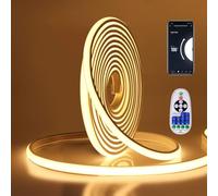 XUNATA WiFi Dimmerabile Strisce di Neon COB in Silicone Flex con Controller 750W, LED Luce IP65, Compatibile con Alexa e Google (9m, Bianco Caldo)