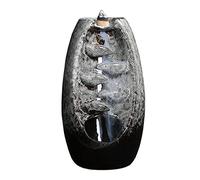 xunfu Bruciatore Incenso a Cascata in Ceramica, con 60 Coni di Incenso e 1 Cuscino, per Decorazioni Aromatiche e Decorazioni per la casa, Bianco Grande Nuovo