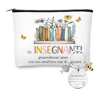 Xuniea Regalo di Ringraziamento per la Maestra Tela con Cerniera Pochette Portachiavi per Insegnante Astuccio Grazie Professori Fine Anno Laurea Regalini Donna(albero della vita)