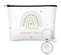 Xuniea Regalo di Ringraziamento per Maestra Insegnante Professoressa Contiene 1 Borsa per Trucco 1 Portachiavi per Laurea Festa di Compleanno Fine Semestre(Tema Ringraziamento)