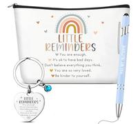 Xuniea Set di 3 regali ispiratori piccoli promemoria borsa per il trucco e portachiavi You are Awesome Inspirational Pen per donne colleghe amiche affermazione positiva salute mentale regali di Natale