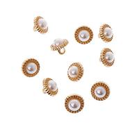 Xuniu 10 Pezzi Bottoni con Gambo in plastica per Cucire Mestieri Matrimonio abbellimento 10mm