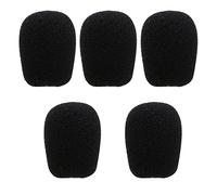 Xuniu 5 Pezzi Microfono Auricolare Schiuma Spugna Parabrezza Copertura Mic 5 Dimensioni (Nero)