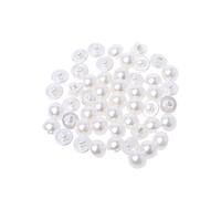 Xuniu 50 Pezzi Faux Pearl Bottoni per Cucito Scrapbook Backhole Artigianato da Cucire 10mm