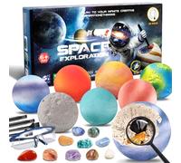 XUNIVERS Kit di scavo del gemme,Kit Di Scavo Di Gemme per Bambini,Cristallo|Pianeti|Fossili|Gemme Esperimenti Scientifici Per Bambini,Divertente ed Educativo Kit Gemme Interattivo con Pietre Vere.
