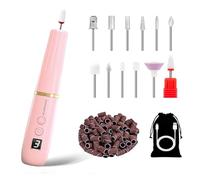 XunmotorYao Fresa per Unghie Elettrico Professionale Gel Manicure e Pedicure Lima per Unghie Elettrica con Display LCD Velocità Regolabile Trapano Chiodo per Casa e Salone con Set,Rosa