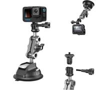 XUNNIU Supporto a Ventosa per GoPro Hero 13/12/11, Accessori action cam per Auto con testa a sfera girevole a 360°, Connettore da 1/4" compatibile con Insta360 X5/X4, per DJI Osmo Action 5/Procket