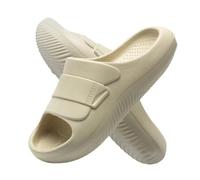 XUNPENG Uomo EVA Pantofole da spiaggia Sandali,morbido elastico,comodo (Khaki, 36-37)