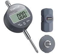 XUNTOP Comparatore Centesimale Digitale 0-25.4mm/1" Supporta Commutazione mm/pollice Indicatore Digitale DTI con Sonda Digitale 25.4mm Misuratore Digital Precisione 0.01mm per Stampanti 3D, Tornio