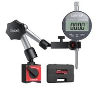 XUNTOP Comparatore Centesimale Digitale 0-25.4mm con Base Magnetica (40kg) Set di Comparatore Centesimale 3 Giunti Regolabili Diametro di Serraggio da 8 mm per Tornio CNC Stampante 3D
