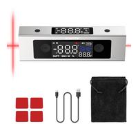 XUNTOP Goniometro digitale Due Display LCD Laser a Croce e a Linea Retta