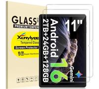 XunyLyee Pellicola salvaschermo per tablet Tabwee T50/DOOGEE U11/U11 Pro/DOOGEE Tab A9 Pro+/ Tab A9+, 11" Android 16 15 14 Tablet pellicola in vetro temperato, confezione da 2 [9,92" x 6,41", 252 mm x