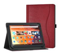 XunyLyee Universale 10 10.1" Tablet Cover per Android 16 15 Tablet 11 Pollici, Custodia con Supporto per Visualizzazione Multi-Angolo con Tasca per Tablet da 9,6-11 Pollici, Rosso