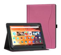 XunyLyee Universale 10 10.1" Tablet Cover per Android 16 15 Tablet 11 Pollici, Custodia con Supporto per Visualizzazione Multi-Angolo con Tasca per Tablet da 9,6-11 Pollici, Rosa