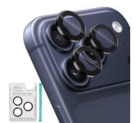 Xunzii Pellicola Fotocamera per iPhone 17 Pro/17 Pro Max - [Nero], Durezza 9H Anti-Graffio Vetro Temperato Camera Protezione Lente, HD Senza Bolle Lente Protettiva Film