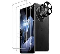 Xunzii Pellicola Protettiva per OnePlus 13 5G, con Nero Protezione Lente Fotocamera, 3D Anti-Graffio Vetro Temperato Film, Durezza 9H Vetrino Protezione Schermo [2+2 Pezzi]