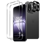 Xunzii Pellicola Protettiva per ONEPLUS 13T, con Nero Protezione Lente Fotocamera, 3D Anti-Graffio Vetro Temperato Film, Durezza 9H Vetrino Protezione Schermo [2+2 Pezzi]