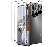 Xunzii Pellicola Protettiva per Oppo Reno 10 5G/Reno 10 PRO 5G, con Nero Protezione Lente Fotocamera, 3D Anti-Graffio Vetro Temperato Film, Durezza 9H Vetrino Protezione Schermo [2+2 Pezzi]