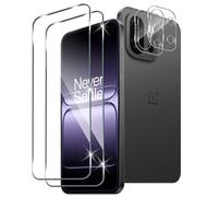 Xunzii Pellicola Vetro Temperato per ONEPLUS 13T 5G, con Nero Protezione Lente Fotocamera, [Durezza 9H Anti Graffi] Vetrino Protezione Schermo Pellicola Protettiva [2+2 Pezzi]