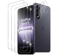 Xunzii Pellicola Vetro Temperato per OnePlus Nord 5, con HD Protezione Lente Fotocamera, [Durezza 9H Anti Graffi] Vetrino Protezione Schermo Pellicola Protettiva [3+3 Pezzi]