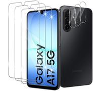 Xunzii Pellicola Vetro Temperato per Samsung Galaxy A17/A16 5G [3+3 Pezzi], con HD Protezione Lente Fotocamera, [Durezza 9H Anti Graffi] 0,33mm Vetrino Protezione Schermo Pellicola Protettiva