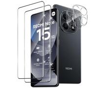 Xunzii per Xiaomi Redmi Note 15 5G/ Poco M8 5G Vetro Temperato | 3D Pellicola Protettiv Fotocamera, Durezza 9H Anti Graffi HD Protettiva, Niente Bolle Protezione Schermo, 2+2 Pezzi