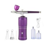 Xuodawer Kit Aerografo Compressore Aerografo per Macchina Aerografo per Unghie Ricaricabile Portatile per Pittura Modello Trucco Torta DeCor B