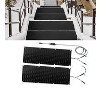 XUPBEHJO Tappetini riscaldanti Anti-Neve for Esterni con Cavo di Alimentazione - Cuscinetti riscaldanti in Gomma Antiscivolo for marciapiedi, Scale, vialetti e Porte(30x90cmx2Pcs)