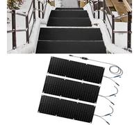 XUPBEHJO Tappetini riscaldanti Anti-Neve for Esterni con Cavo di Alimentazione - Cuscinetti riscaldanti in Gomma Antiscivolo for marciapiedi, Scale, vialetti e Porte(25.4x76.2cmx3Pcs)