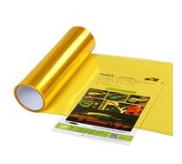 XUPHINX Adesivo per Auto, Pellicola autoadesiva per Nebbia, Fumo, Pellicola in Vinile, Oro 30x60 cm