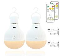 XUPHINX E27 Lampadina Di Emergenza Ricaricabile 8W 800LM Lampadine Per Illuminazione Domestica Con Telecomando, Lampadina Di Emergenza Dimmerabile Torcia Per Illuminazione Interna (2 pacchi)