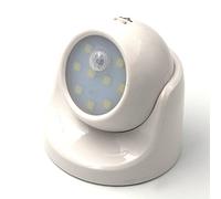 XUPHINX Sensore di movimento PIR luce notturna, alimentato da 9 LED a batteria, 360 ° Auto On/Off, 3 modalità, illuminazione di sicurezza wireless, adatto per la casa, interno, esterno, corsia,
