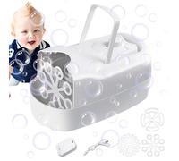 XUQEAYWD Macchina Soffiatrice Bolle Di Sapone,Giocattolo di Schiuma Automatico per Bambini - Macchina Elettrica Per Bolle - Per Feste Natale Compleanno Pasqua Bambini Bagno All'Aperto