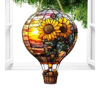 XUQEAYWD Mongolfiera decorativa | decorazione colorata per mongolfiere, illuminazione solare resistente alle intemperie, decorazione esterna per giardino, terrazza, balcone