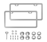 XUQEAYWD Supporto per | Acciaio con Tappi a Vite - Supporti Anteriori e Posteriori per Targhe,Ideale per Pendolari, Viaggi Urbani, Utilizzo Quotidiano, Gite Familiari, Trasferimenti Brevi, Auto,